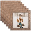 TOFOREVO 5x5 Picture Frames Set of 6 Rustic Wood Grain