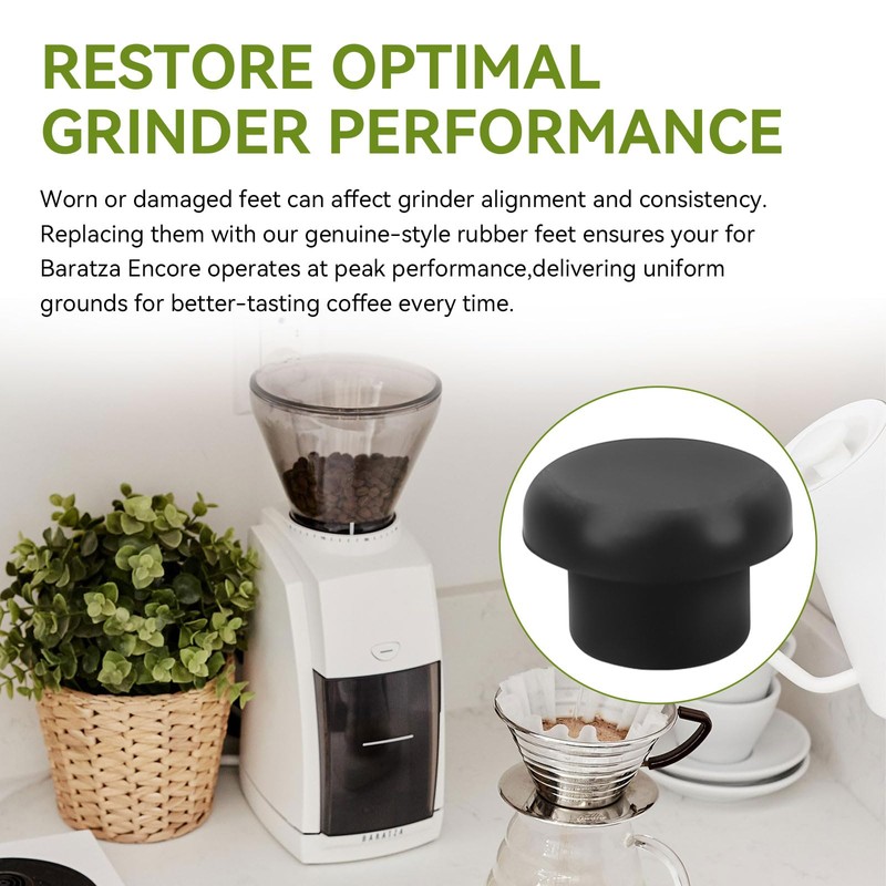 Coffee Grinder Rubber Feet Bumper Replacement for Baratza Encore