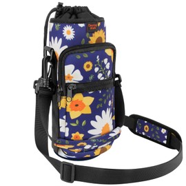 Desing Wish Bottle Holder Bicycle Drink Holder Without Screws Water Bottle Holder Bicycle Bottle Holder Drinks Holder Bicycle Water Bottle Holder with Mesh Pocket and Shoulder Strap Accessories