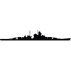 Haynes Battleship II Silhouette Wall Decal Cutout 7.5"x48"
