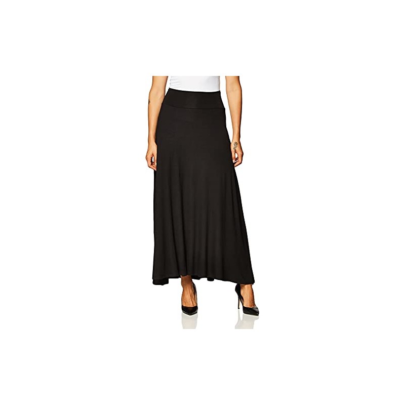 AGB Women's Timeless Fashion Long Soft Knit Skirt with Waist