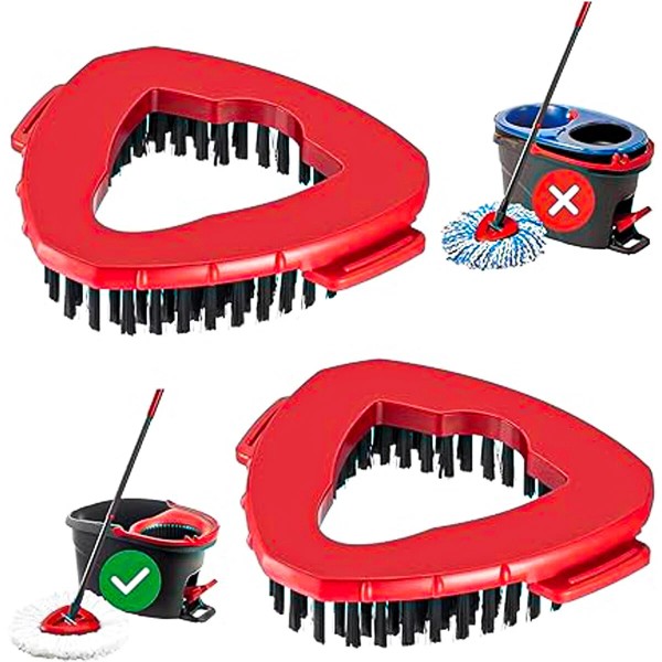 1-4 Pack Scrub Brush, Spin Mop Scrub Brush Head Compatible