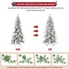 5 FT Snow Flocked Slim Fir Christmas Tree with 671