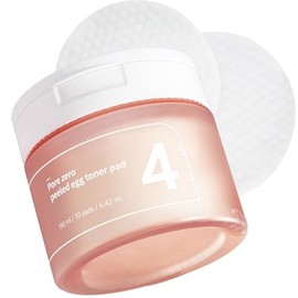 numbuzin Almohadillas de tóner No.4 | Almohadilla de tóner de huevo pelado Pore Zero | Exfoliante suave, PHA, LHA, preparación de la piel de maquillaje, pantenol | Cuidado de la piel coreano para la