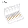 sourcing map 10Pcs 0.6mm Titanium Coat Carbide End Mill Engraving