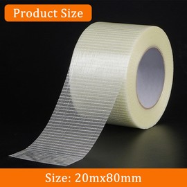 CATELL 20M/66FT RV Awning Repair Tape, Tent Repair Tape Tenacious Tape Fiberglass Reinforced Tape Clear Duct Tape Heavy Duty Tape for Waterproof Repair Tape for Boat Covers for Canopy