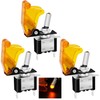 Twidec/3Pcs Rocker Lighted Toggle Switch 12V 20A Heavy Duty Racing