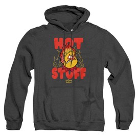 Popfunk The Year Without Santa Claus Hot Stuff Unisex Adult Pull-Over Heather Hoodie, Black Heather, Large