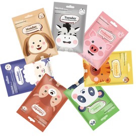 atnayo 7 PCS Kids Face Masks for Girls, Fun Cartoon Animal Printed Moisturizing Brighten Fave Mask Set for All Skin Types