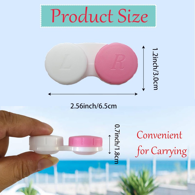 Smanzu 4 Pack Contact lens case Bulk Contact Lens Soak