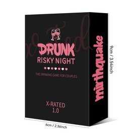 Drunk Risky Night Card Game, 1 Box Couple Interactive Adventure Game, Interesting Paper Game Card for Friends & Family Gathering, Party Board Game, Family Fun Game:_Black_2.0