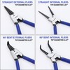 WORKPRO 4-Piece Snap Ring Pliers Set, 7-Inch Internal and External