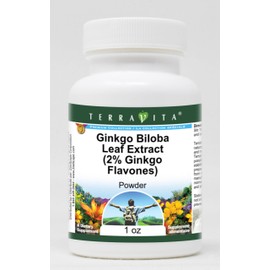 Ginkgo Biloba Leaf Extract (2% Ginkgo Flavones) Powder (1 oz, ZIN: 514341) - 3 Pack