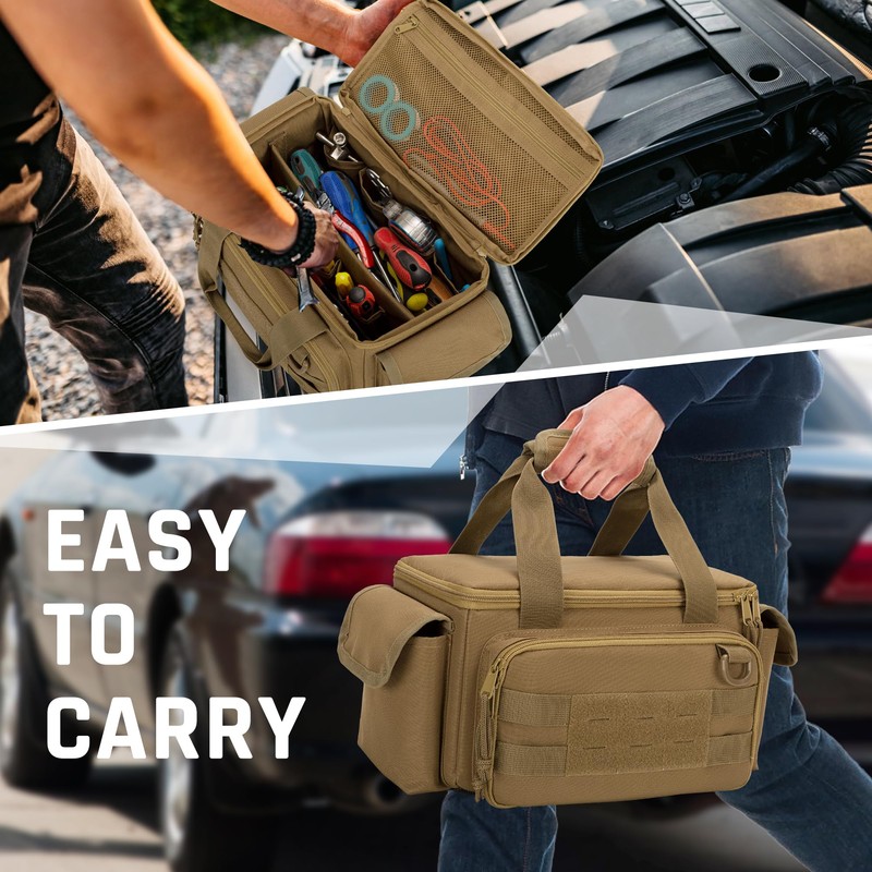 Rexmica Small Tool Bag for Men, Tool Storage Organiser with