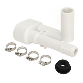 RV Toilet Vacuum Breaker Kit 385316906 Stainless Steel Clamp Sealed Rubber Ring Fit for 110 111 130 131 147 148 149 Toilets