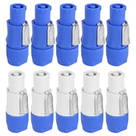 caapmony 10pcs/lot Nac3Fca Speakon Plug 3 Pin Powercon Plug 20A 250V AC Power Connector Blue and