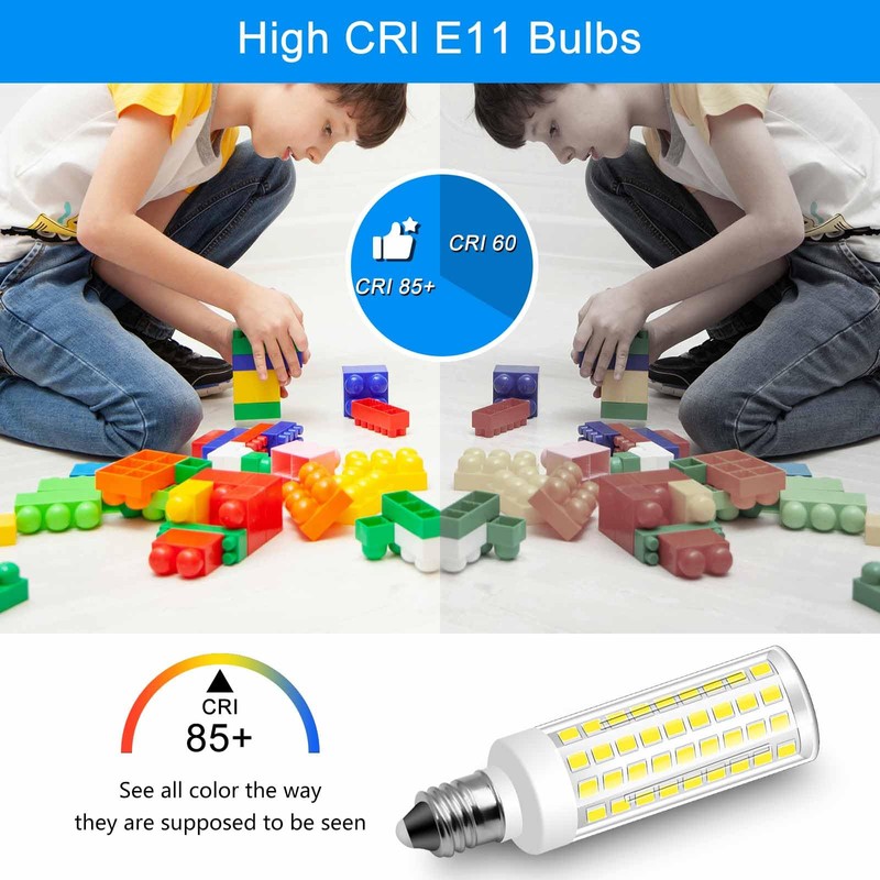 Megereet JDE11 120V 50W Halogen Candelabra Bulb Equivalent,E11 Led Bulbs