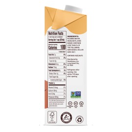 Hazelicious Lightly Sweetened Hazelnut Milk, Vegan, Non-GMO, Non-Dairy and Plant-Based, Froths Perfectly and Barista-Friendly, 32 oz Cartons (Pack of 6)