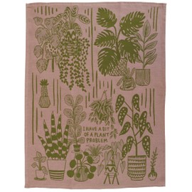 Blue Q Woven Funny Dish Towel ~ I Have a Bit of a Plant Problem. 100% Cotton, Soft, Super-Absorbent