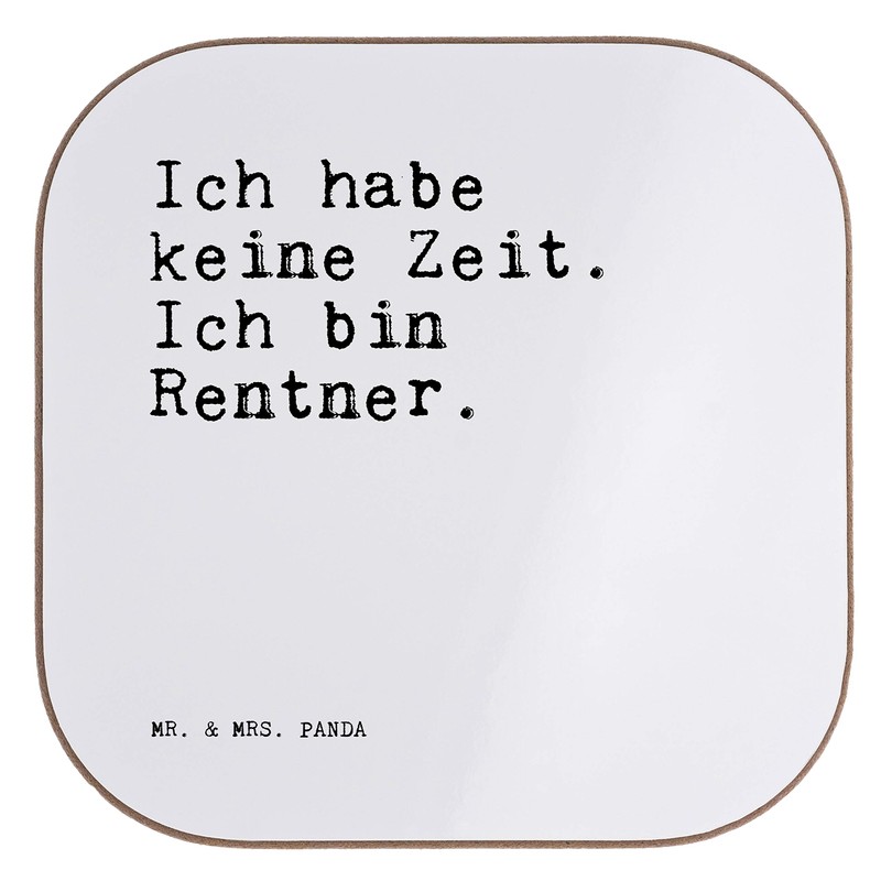 Mr. & Mrs. Panda Coaster with German Text "Ich Habe