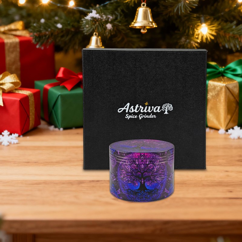 Grinder Herb Large, 63mm, 4 Piece Purple Grinder with 40