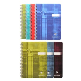 Set of 3 Clairefontaine Wirebound Graph Notebook (6 x 8 1/4,)