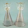 forkart cute handmade glasswork angel bell pink