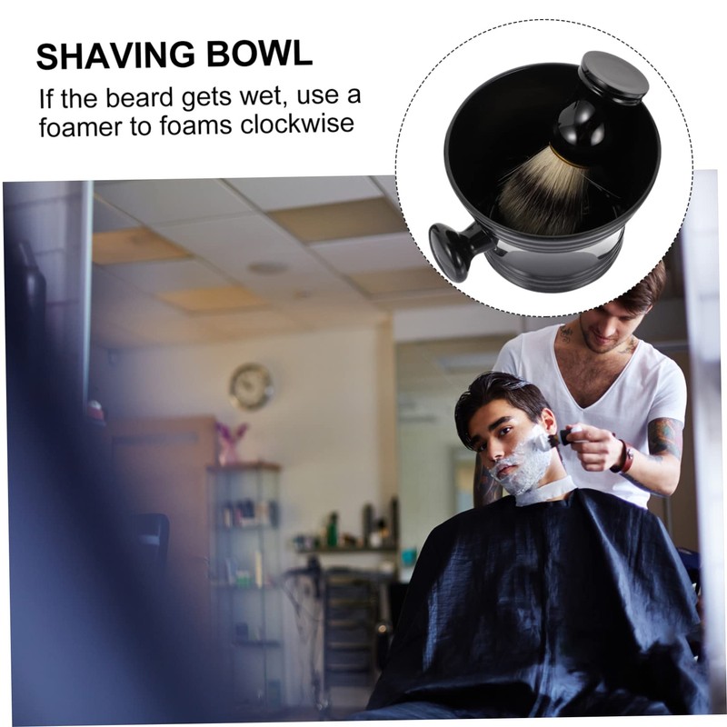 NOLITOY Men's Shaving Set Shaving Bowl Brush Soap Cup Plastic