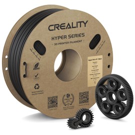 Creality Hyper PLA-CF 3D Printer Filament, 1.75mm Carbon Fiber High Speed PLA 50-300mm/s Matte Texture, Increased Strength, Better Heat Resistance, More Stable, 1kg(2.2lbs) Cardboard Spool, Black