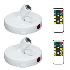 KANESIKI Cordless Spotlight Battery Powered, LED Accent Lighting with Remote and Timer, Display Puck Lights, Stick Uplight for Tree Portrait Gallery Picture Dartboard Painting Art Photo Plant