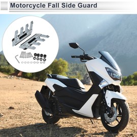 RATCHROLL 1 Set Motorcycle Fall Side Guard Front Fork Protector Front Fender Protection Mud Guards Side Guard Aluminum Alloy Titanium Tone