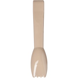 Carlisle FoodService Products Carly Plastic Salad Tong, Serving Utensils for Catering, Home, Restaurant, Parties, Buffet, 6.44 X 1.31 X 3 Inches, Beige