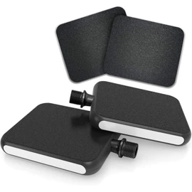 MOTOBICYCLES Reflex Urban Pedal White + 2 Replacement Grip Surfaces - The Ultimate City and Touring Pedal for All Shoe Types - Innovative City Bike, E-Bike Flat Pedals