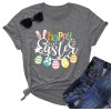 Happy Easter Cute Women's Cotton Sleeveless T-Shirts with Easter Bunny