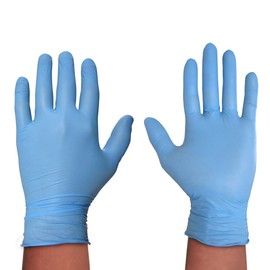Spontex Food Contact 20 Disposable Nitrile Gloves, Food-Safe, Latex-Free and Powder-Free, Size L (Pack of 20)