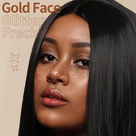 Fandamei 6PCS Glitter Freckles Face, Glitter Makeup Speckles. Makeup Patches, Face