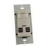Leviton OSSMT-GDG Ultrasonic/Infrared, Multi-Technology Wall Switch Sensor, No Neutral, 2400 sq. ft. Major & 400 sq. ft. Minor Motion Coverage, Gray