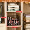 Stackable Closet Organizers and Storage Baskets, 4-Tier Closet Shelf Organizer