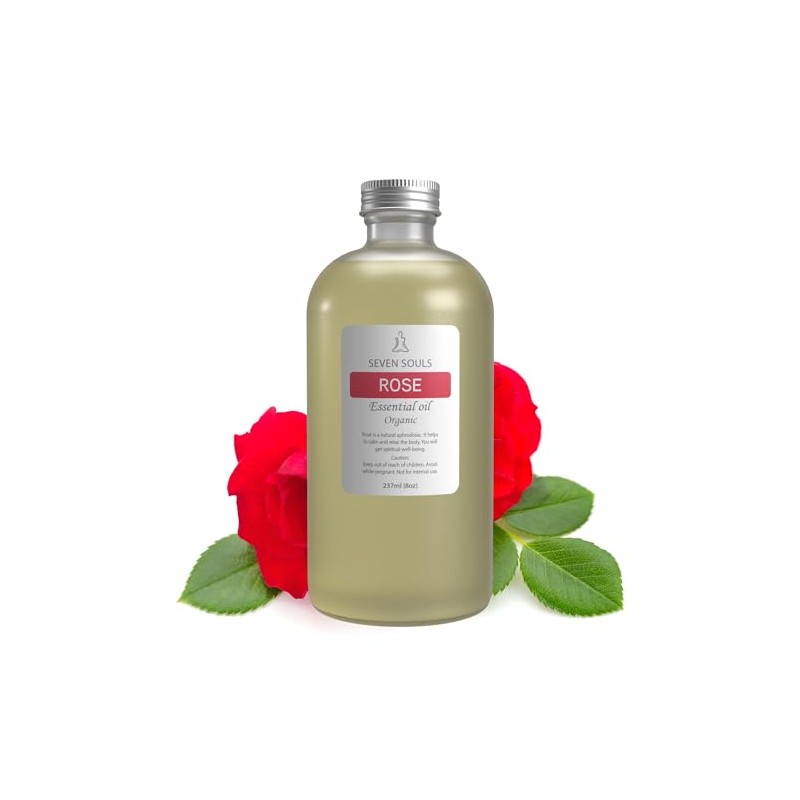 Rose Organic Essential Oil (596921, 8 oz)