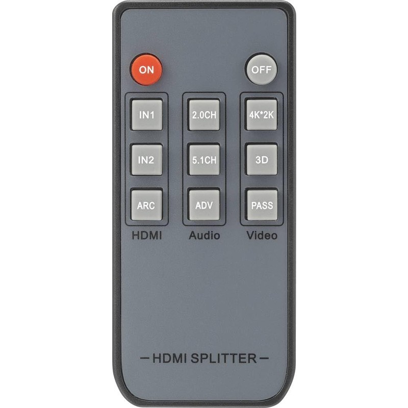 SpeaKa Professional 4 Port HDMI-Splitter with Audio-Ports, with remote control