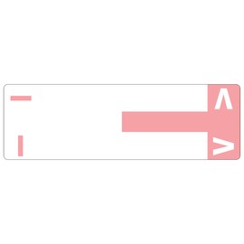Smead AlphaZ NCC Color-Coded Labels, Letters I&V, Pink, 100 Labels per Pack (67160)