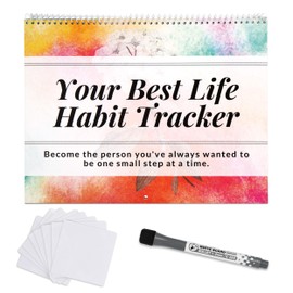 Habit Tracker Journal for Women – Spiral Daily & Weekly Habit Tracker Calendar with 8 Reusable Sticky Notes & Marker – Monthly Goal Calendar and Habit Tracker – Undated Motivational Habit Calendar