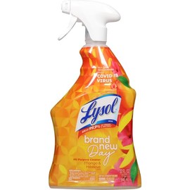 Lysol All-Purpose Cleaner, Sanitizing and Disinfecting Spray, To Clean and Deodorize, Mango & Hibiscus Scent, 32oz (Pack of 2)