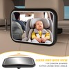 Baby Car Mirror with Light, 7 RGB Light Rear Facing