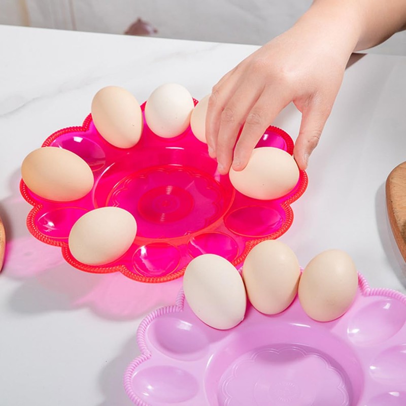 Deviled Egg Platter Compartment Round Plastic Deviled Egg Plate Reusable