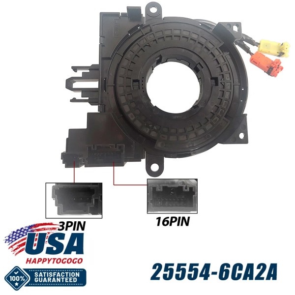 Unbranded 25554-6CA2A Spiral Cable Clock Spring Fits For Altima 2019-2024