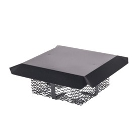 Shelter SCADJ-S Adjustable Clamp On Black Galvanized Steel Single Flue Chimney Cap,Small