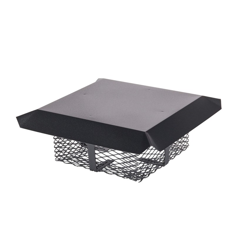 Shelter SCADJ-S Adjustable Clamp On Black Galvanized Steel Single Flue