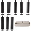 LOPYXBR 8 PCS 6 Inch Adjustable Furniture Legs Black Adjustable
