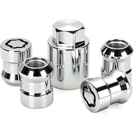 HFQTZSSL 8W42-SCV-100 Wheel Lock Set (Low-Profile) Fit for Honda CR-V 2007-2025 | Civic 2016-2024 | Accord 2008-2012 | Theft-Deterrent Chrome Alloy Lugnuts | Replace 8W42-SCV-100/101/102 Series